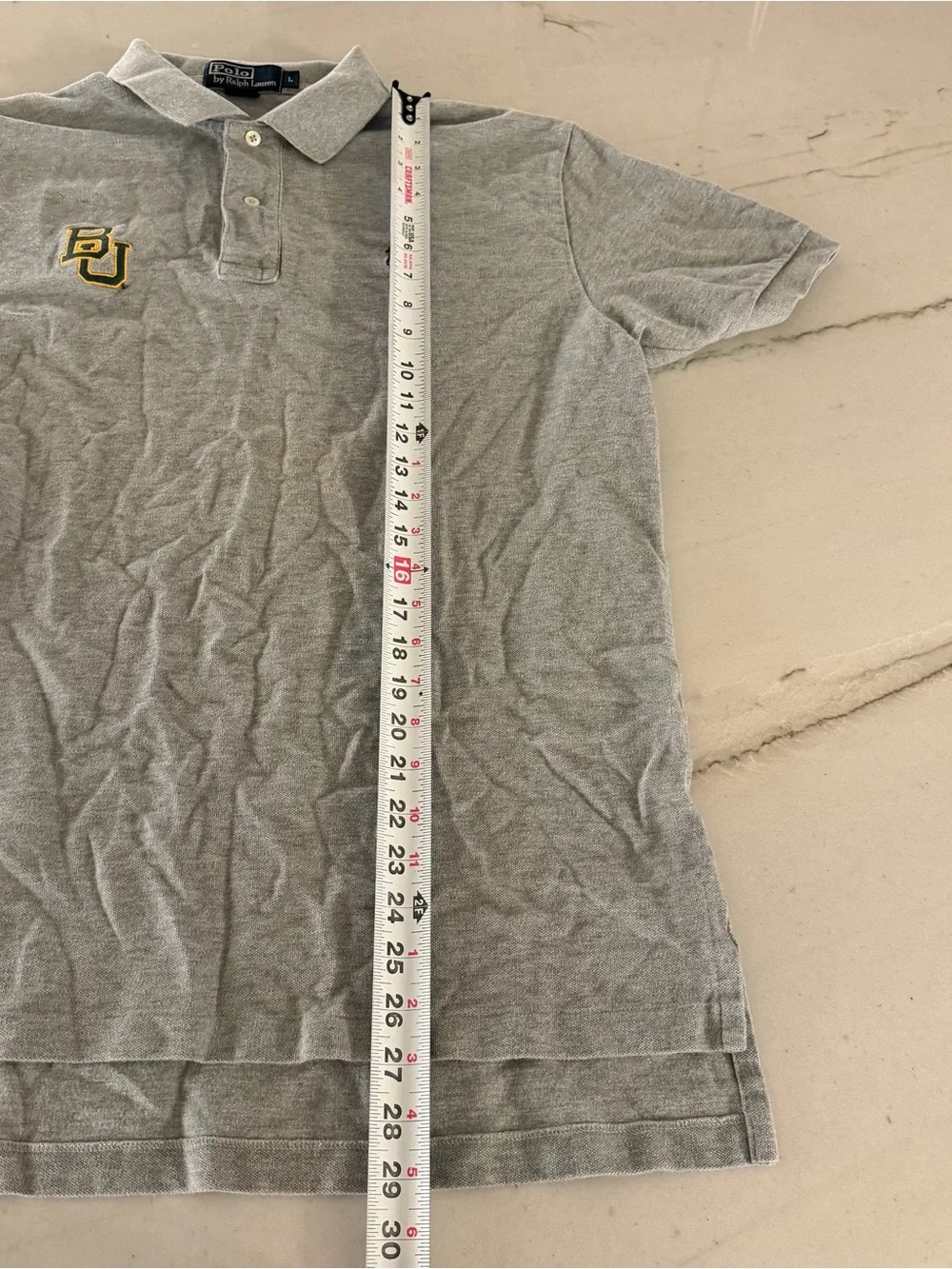 Baylor Bears Polo Ralph Lauren Short Sleeve Gray Size Large Men’s